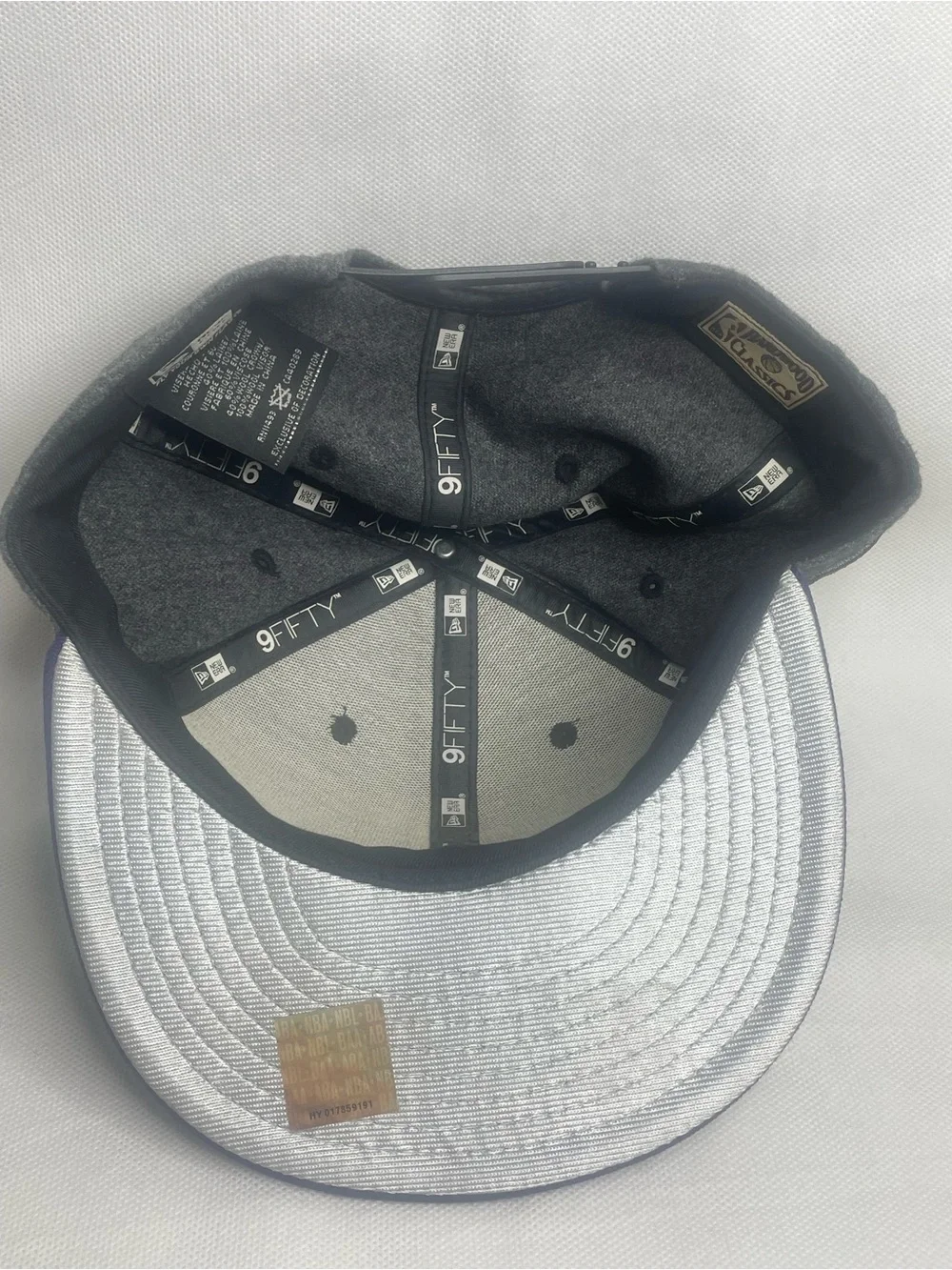 Miami Heat New Era 9Fifty Wool Hat Gray Purple Snapback Hardwood Classic NBA Cap